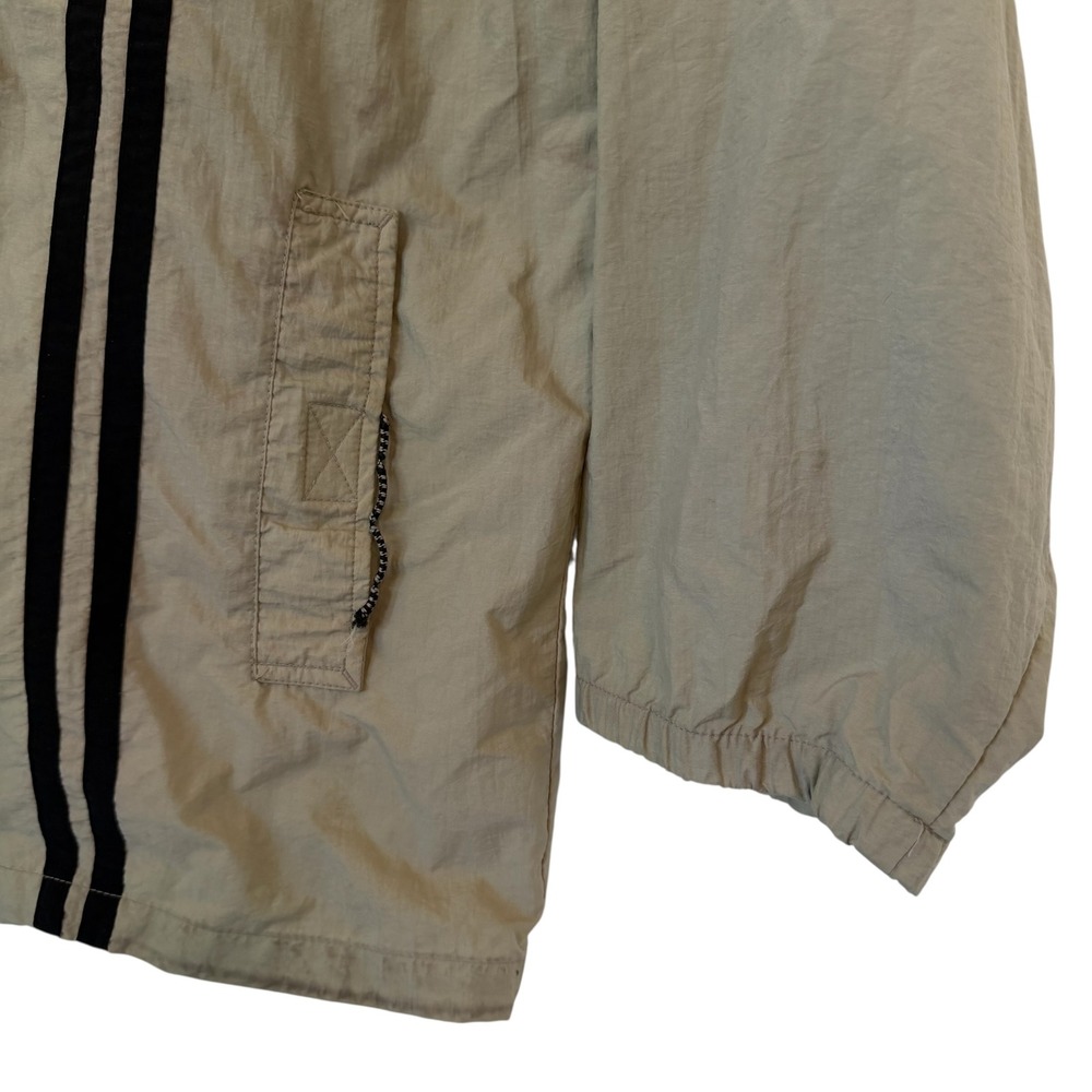 ASG Athletic USA Function VTG 90s XL Tan Nylon Windbreaker Jacket Stripe READ - Picture 8 of 16